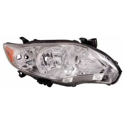 2012 toyota corolla front passenger side replacement headlight lens and housing arswlto2519131c