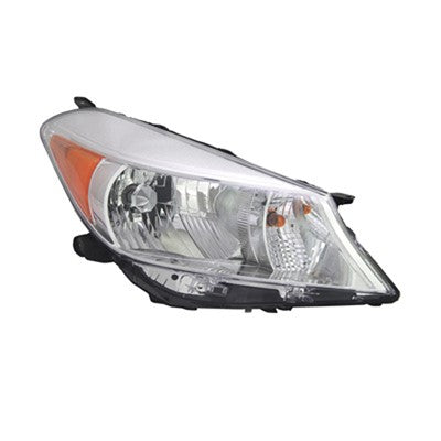 2014 toyota yaris front passenger side replacement halogen headlight lens and housing arswlto2519132c