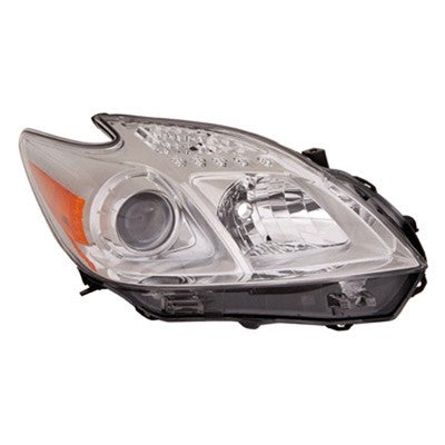 2015 toyota prius front passenger side oem halogen headlight lens and housing arswlto2519134oe