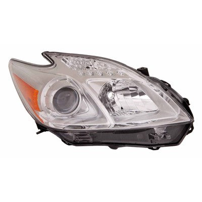 2012 toyota prius front passenger side replacement halogen headlight lens and housing arswlto2519134c