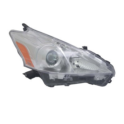 2012 toyota prius v front passenger side oem halogen headlight lens and housing arswlto2519137oe