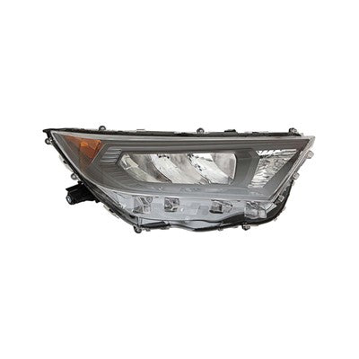 2020 toyota rav4 front passenger side replacement led headlight lens and housing arswlto2519200c