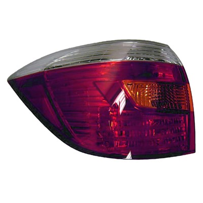 2008 toyota highlander rear driver side replacement tail light lens and housing arswlto2800173