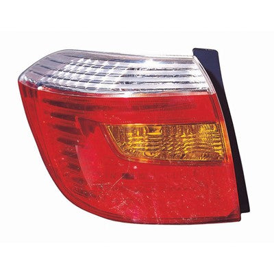 2009 toyota highlander rear driver side replacement tail light lens and housing arswlto2800173c