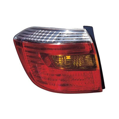 2010 toyota highlander rear driver side replacement tail light lens and housing arswlto2800174v