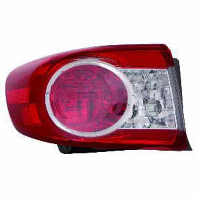 2011 toyota corolla rear driver side replacement tail light lens and housing arswlto2804112