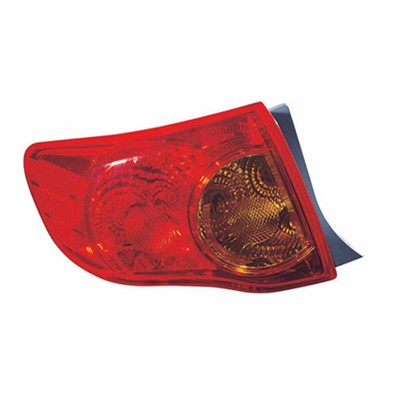 2010 toyota corolla rear driver side replacement tail light lens and housing arswlto2804113c