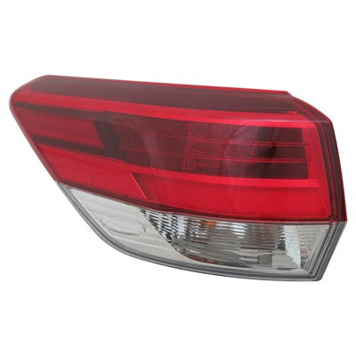 2018 toyota highlander rear driver side replacement tail light assembly arswlto2804132c