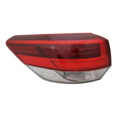 2018 toyota highlander rear driver side replacement tail light assembly arswlto2804143