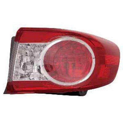 2013 toyota corolla rear passenger side replacement tail light lens and housing arswlto2805112