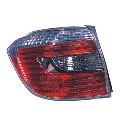 2009 toyota highlander rear driver side replacement tail light lens and housing arswlto2818139