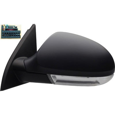 2010 volkswagen passat driver side power mirror with heated glass with turn signal arswmvw1320136