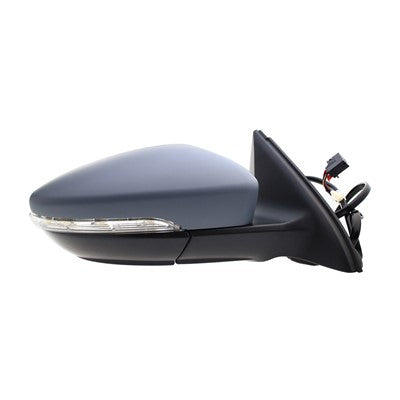 2013 volkswagen jetta passenger side mirror with heated glass without mirror memory with turn signal arswmvw1321156