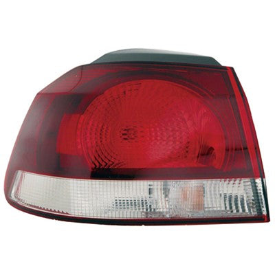 2013 volkswagen golf rear driver side replacement non led tail light lens and housing arswlvw2804106