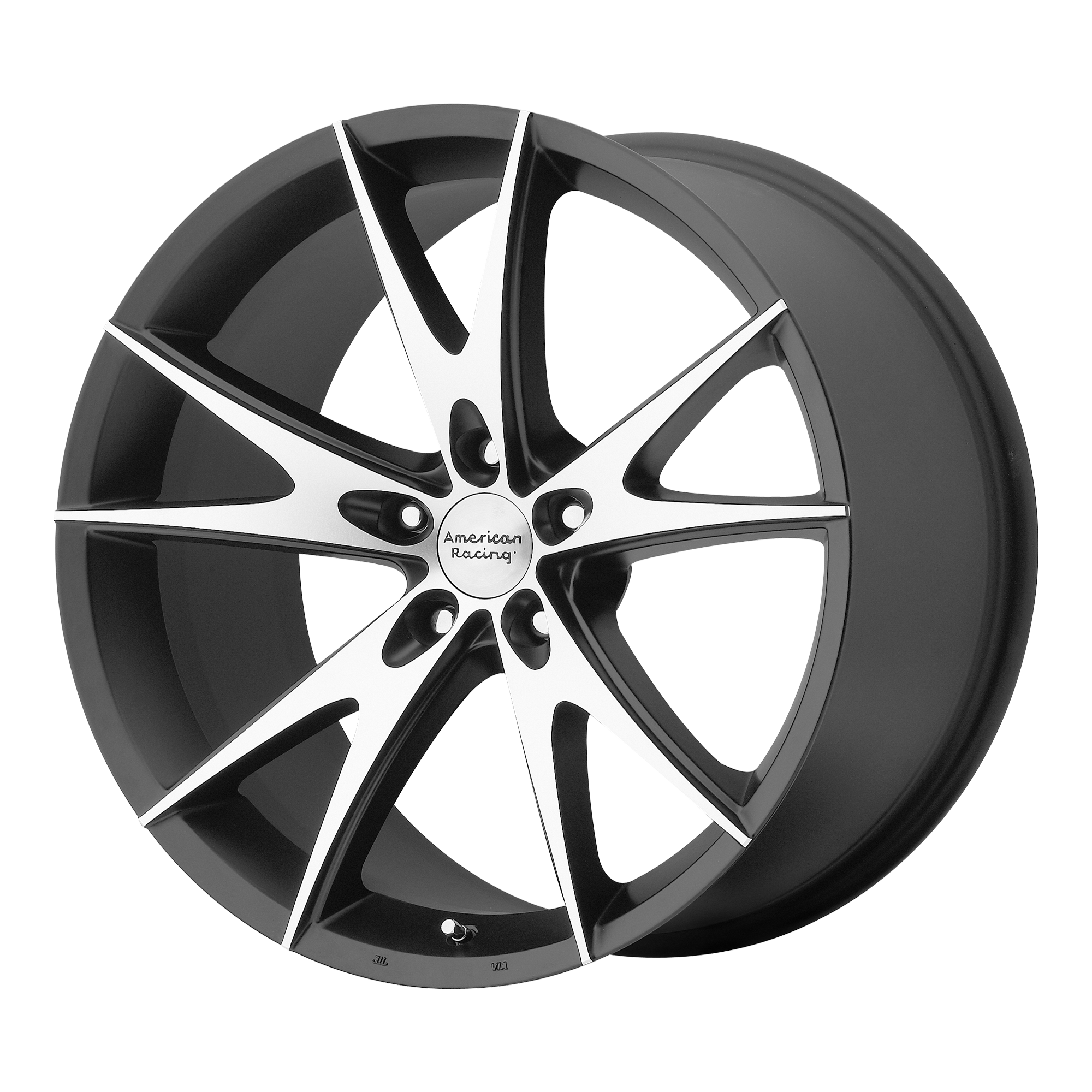 American Racing 17"x8" Non-Chrome Gloss Black Machined Custom Wheel ARSWCWAR90378052338