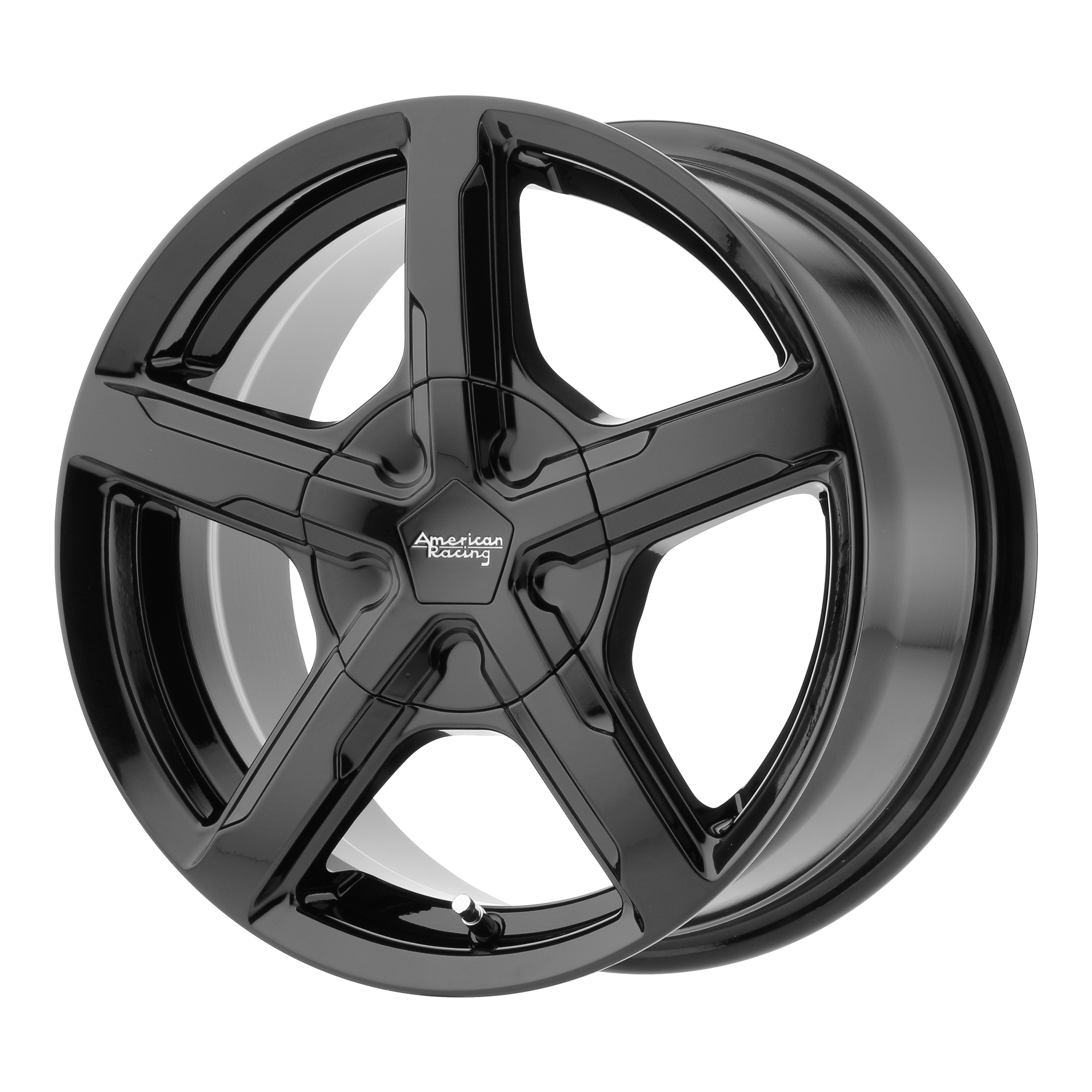 American Racing 15"x7" Non-Chrome Gloss Black Custom Wheel ARSWCWAR92157001335