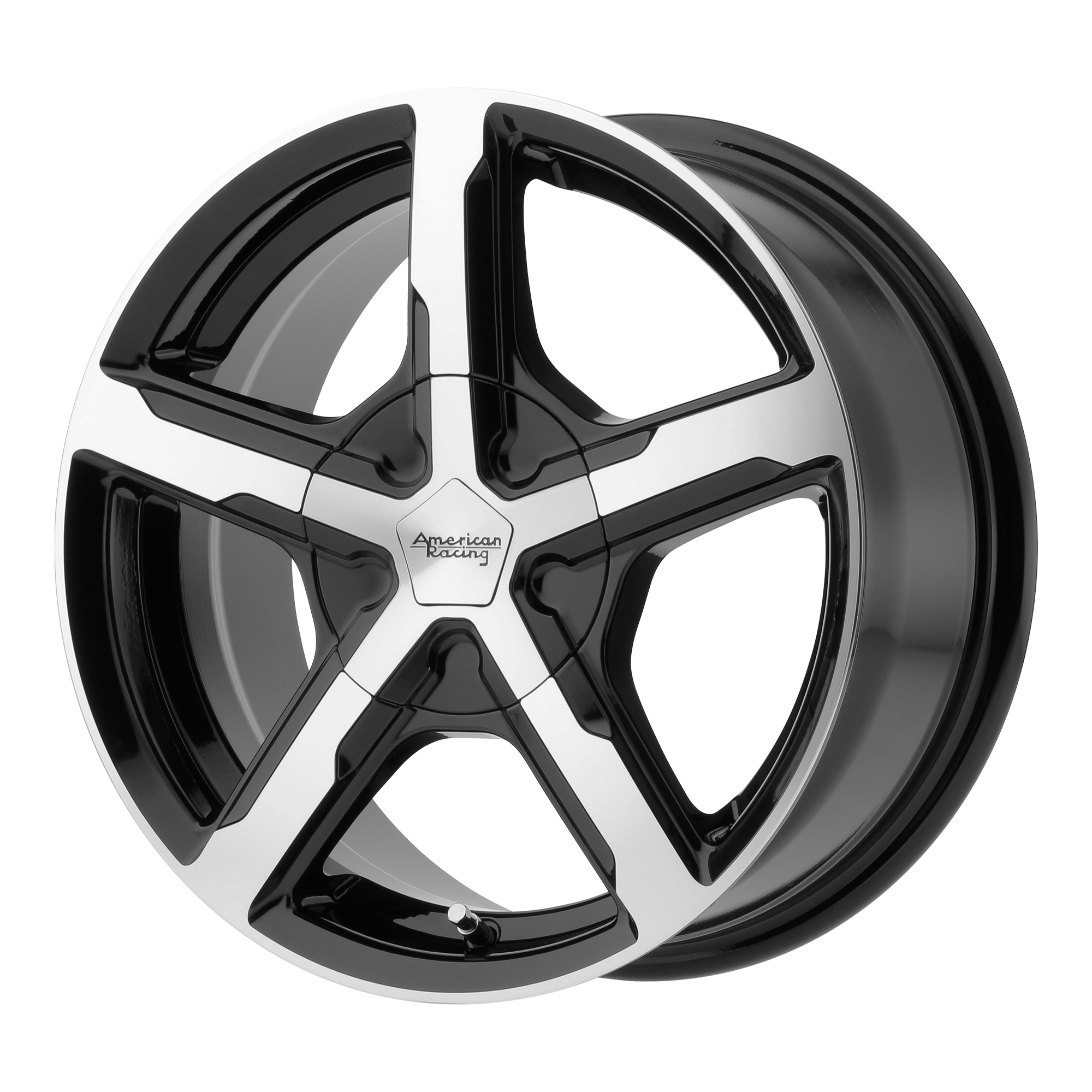 American Racing 15"x7" Non-Chrome Gloss Black Machined Custom Wheel ARSWCWAR92157001535