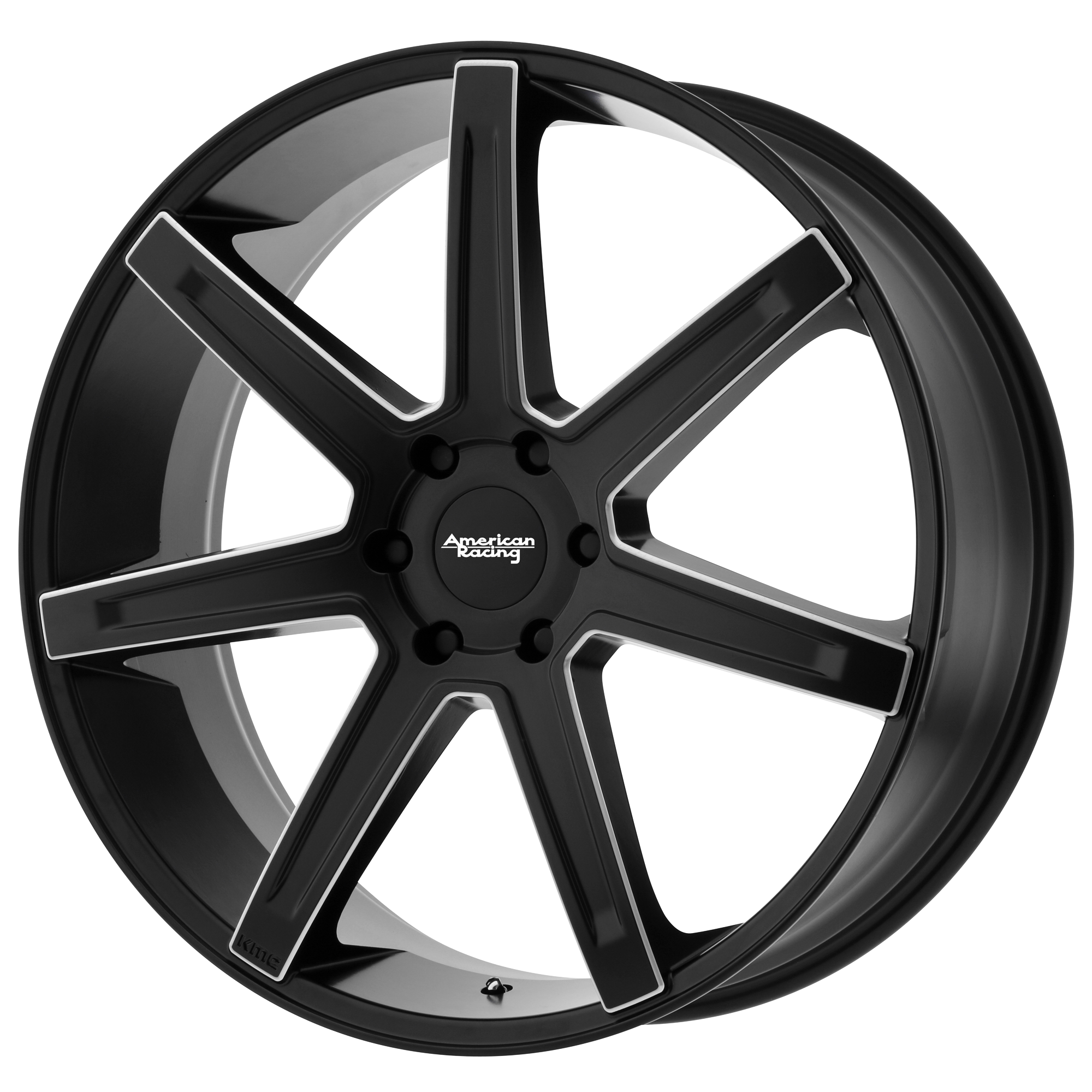 American Racing 22"x9.5" Non-Chrome Satin Black Milled Custom Wheel ARSWCWAR93822950938