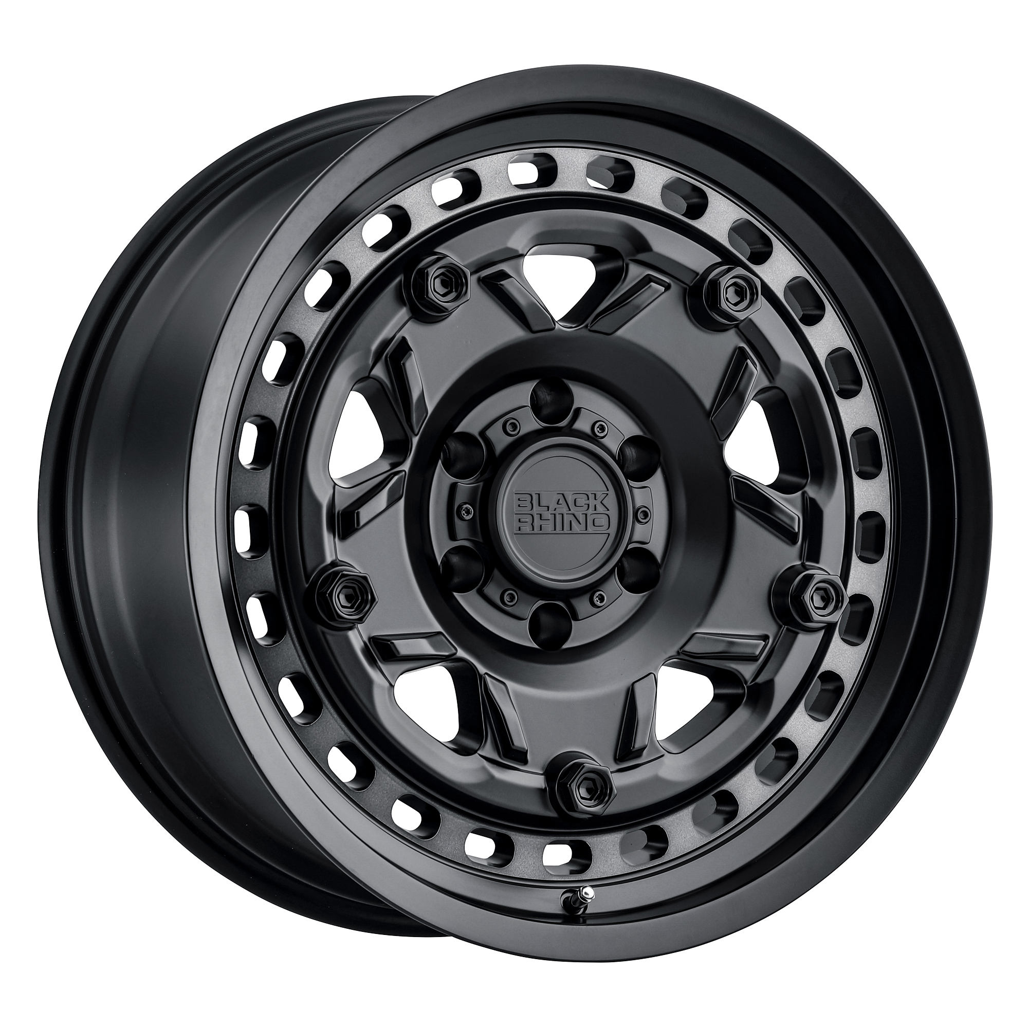 Black Rhino 17"x8.5" Non-Chrome Matte Black with Machined Tinted Ring Custom Wheel ARSWCW1785GRG85127M71