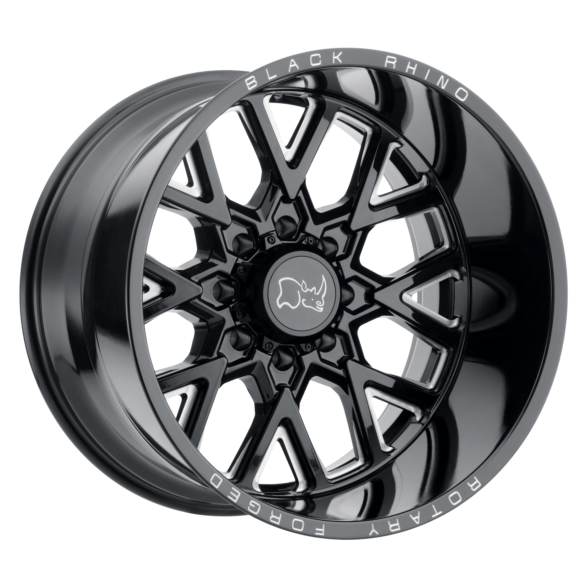 Black Rhino 20"x11.5" Non-Chrome Gloss Black Milled Custom Wheel ARSWCW2015GRM48165B22