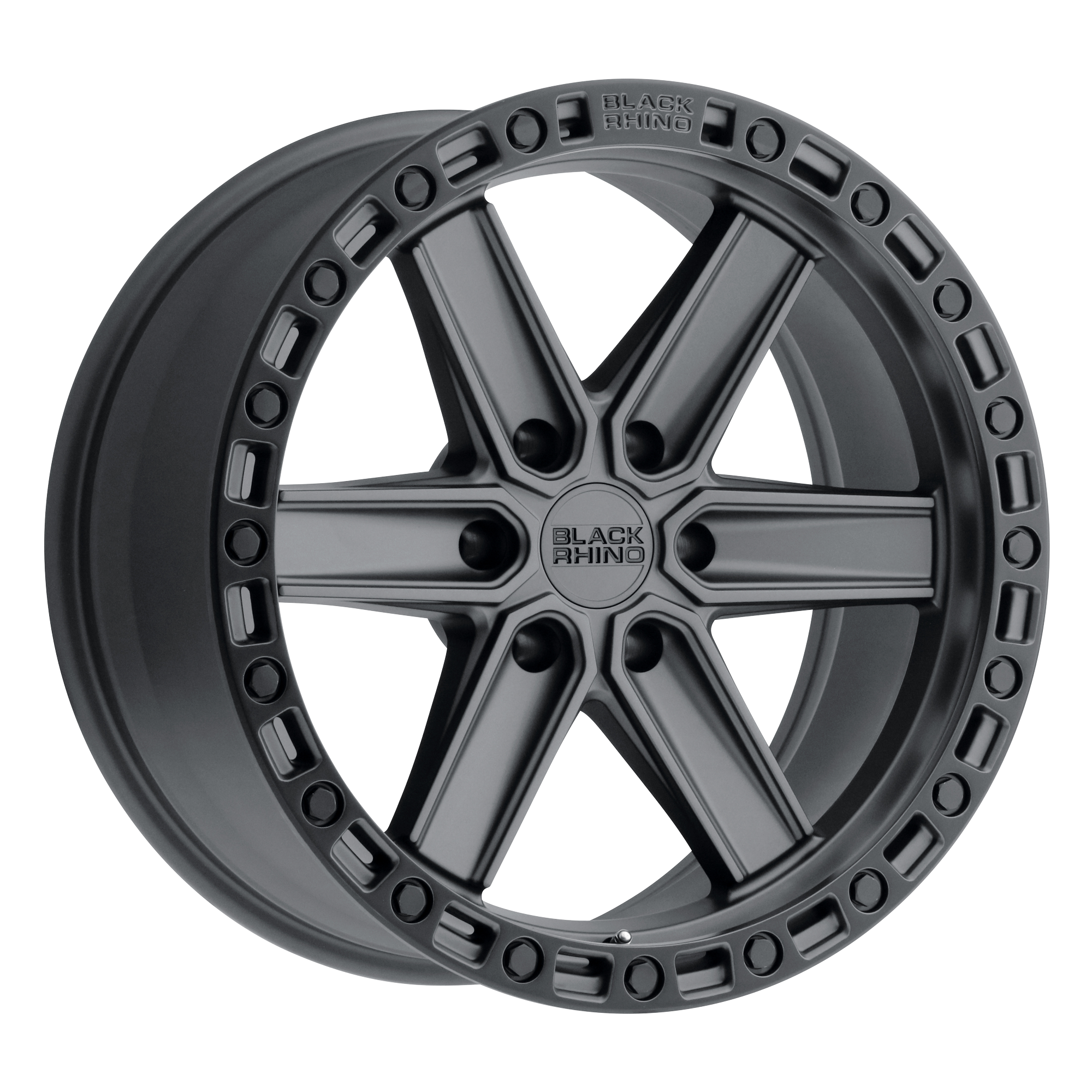 Black Rhino 17"x9" Non-Chrome Gun Black with Black Ring Custom Wheel ARSWCW1790HDS126132G74