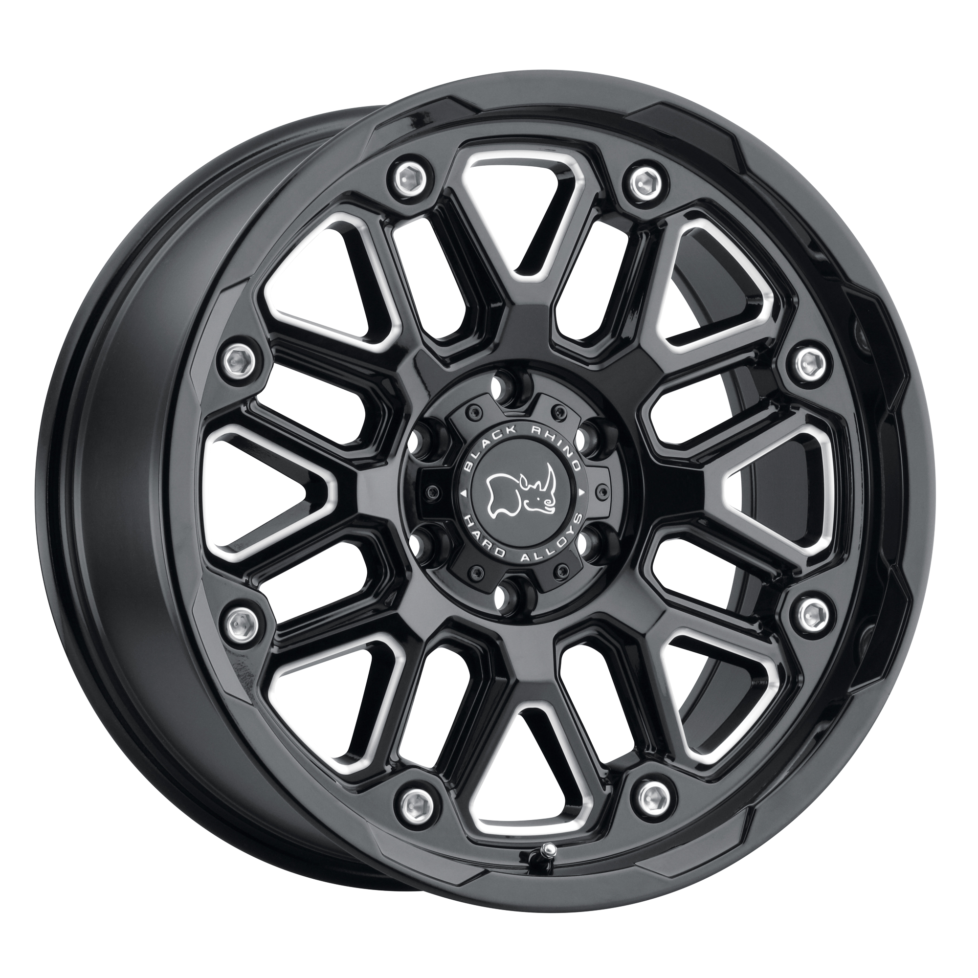 Black Rhino 17"x9.5" Non-Chrome Gloss Black With Milled Spokes Custom Wheel ARSWCW1795HSR025140B78