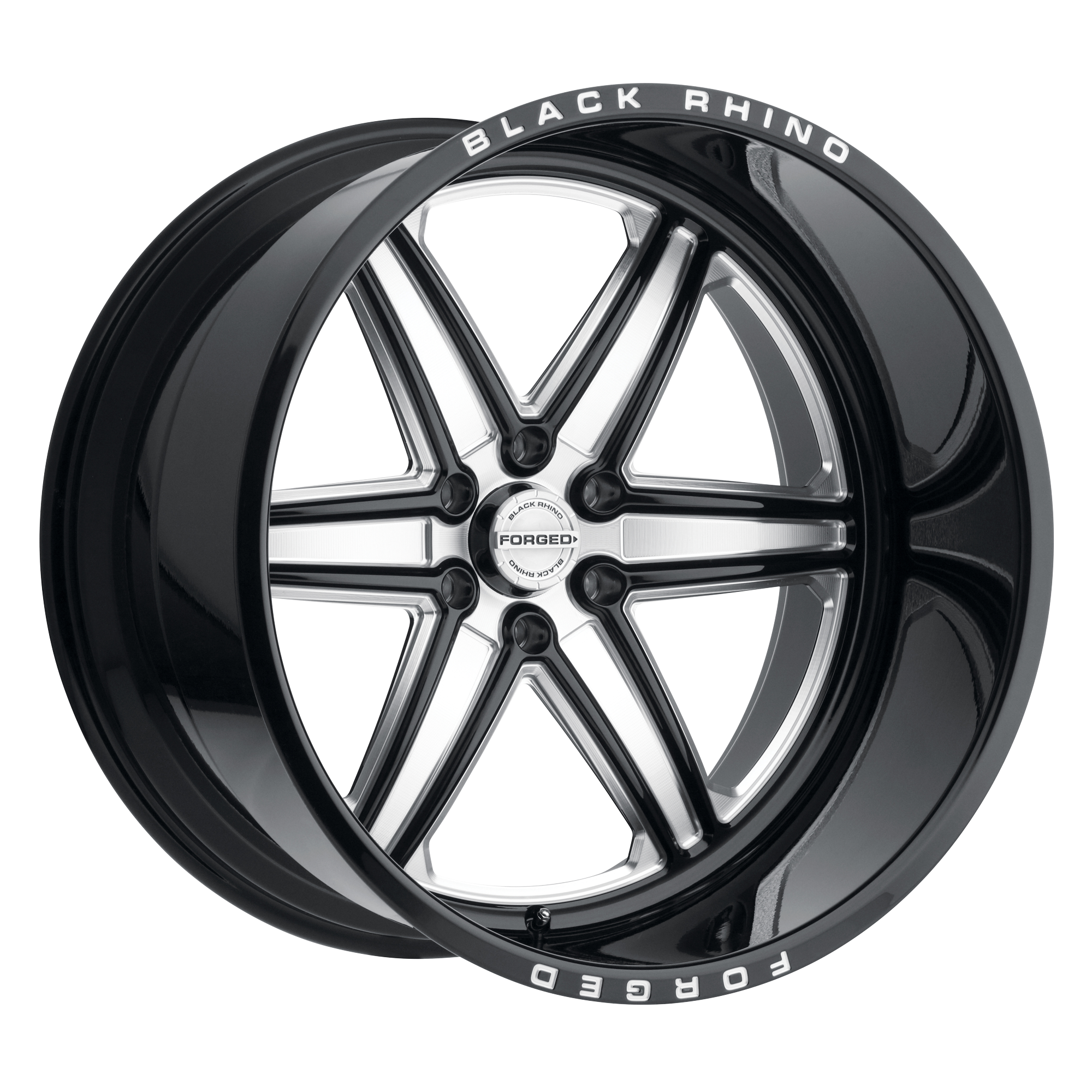 Black Rhino 24"x14" Non-Chrome Gloss Black With Milled Spokes Custom Wheel ARSWCW2414MDR66140B12