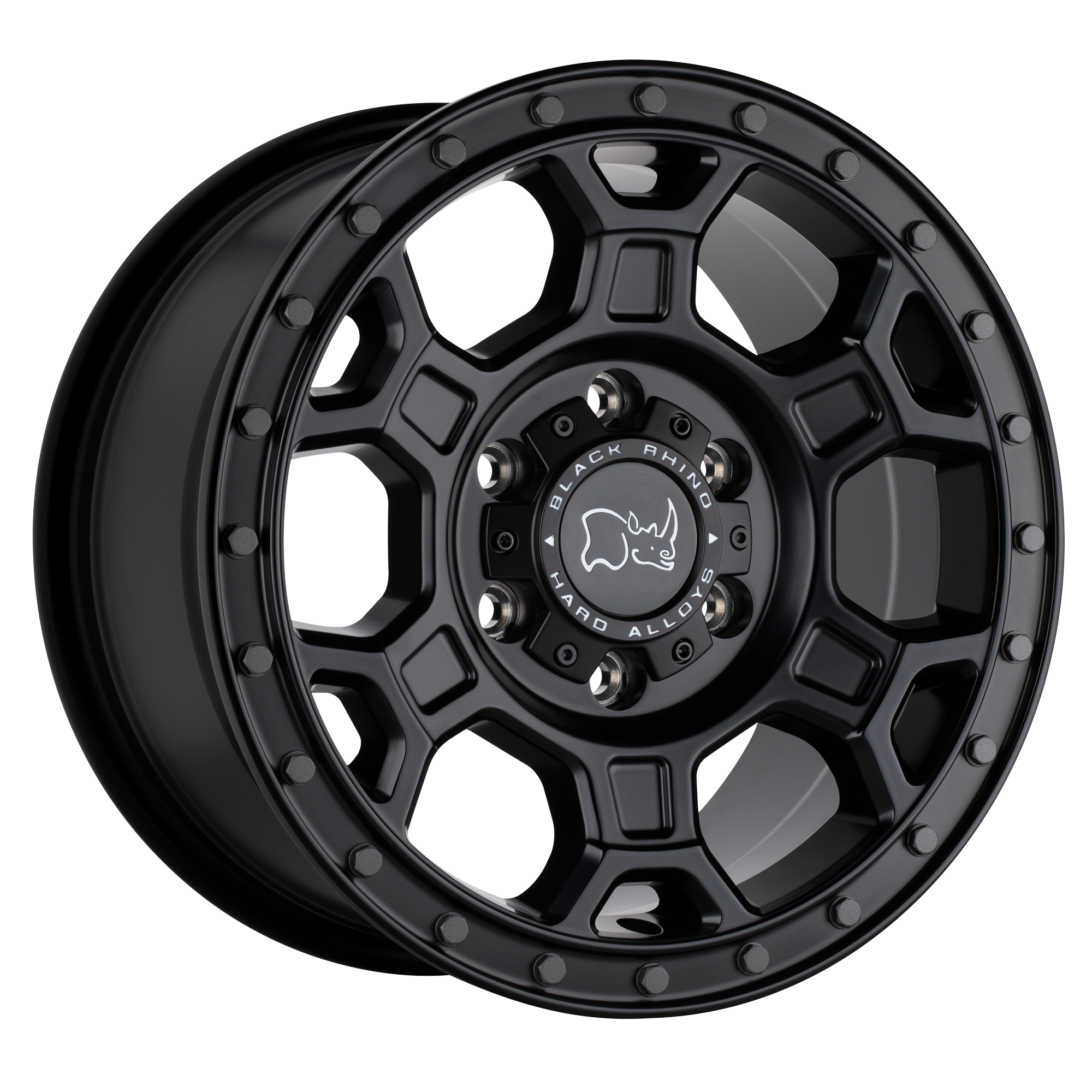 Black Rhino 16"x8" Non-Chrome Matte Black with Gunmetal Bolts Custom Wheel ARSWCW1680MHL386130M84