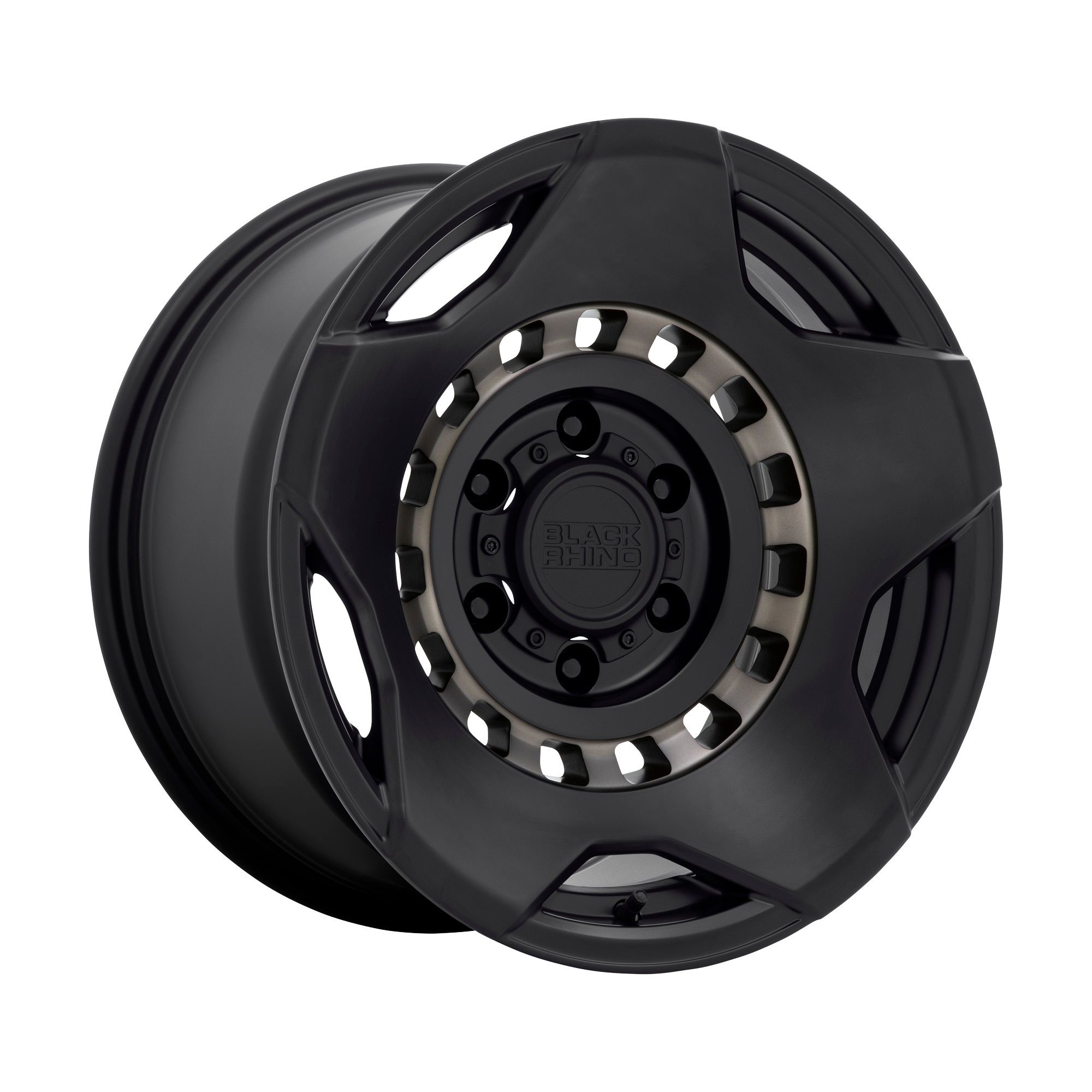 Black Rhino 17"x9" Non-Chrome Matte Black with Machined Tinted Ring Custom Wheel ARSWCW1790MZE006135M87