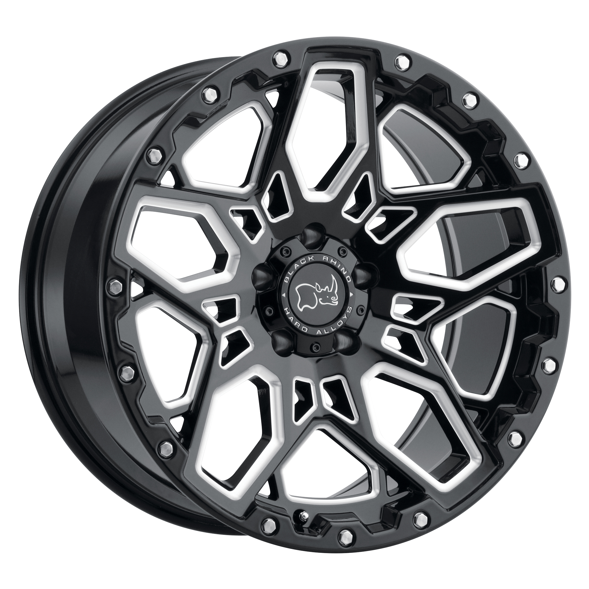 Black Rhino 17"x9.5" Non-Chrome Gloss Black With Milled Spokes Custom Wheel ARSWCW1795SHR85127B71