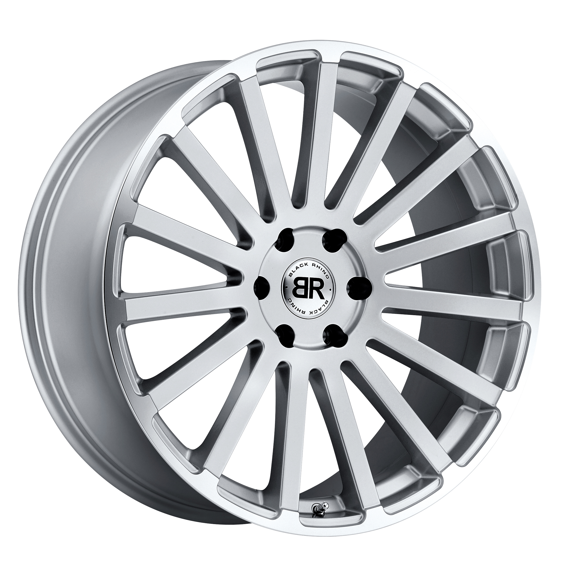 Black Rhino 20"x9" Non-Chrome Silver with MirrorCut Edge Custom Wheel ARSWCW2090SPR205140S78