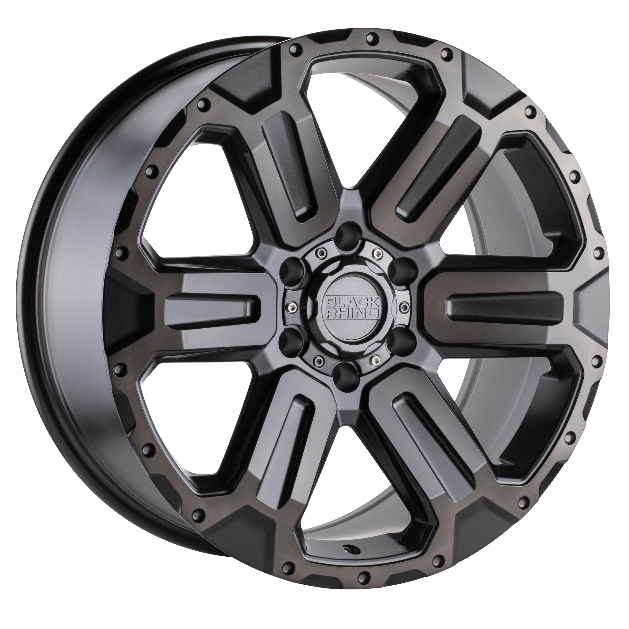 Black Rhino 17"x8.5" Non-Chrome Matte Gunmetal with Brushed Face and Gunmetal Tint Custom Wheel ARSWCW1785WKA126140G12