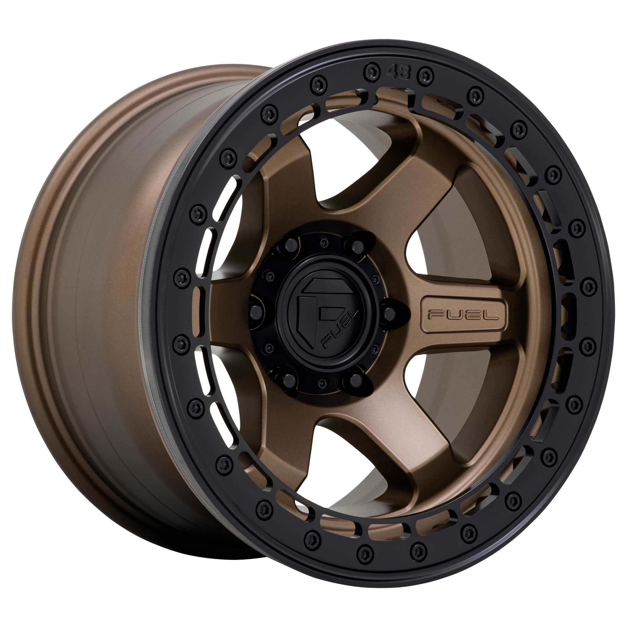 Fuel 17"x8.5" Non-Chrome Matte Bronze With Matte Black Ring Custom Wheel ARSWCWD12417858447