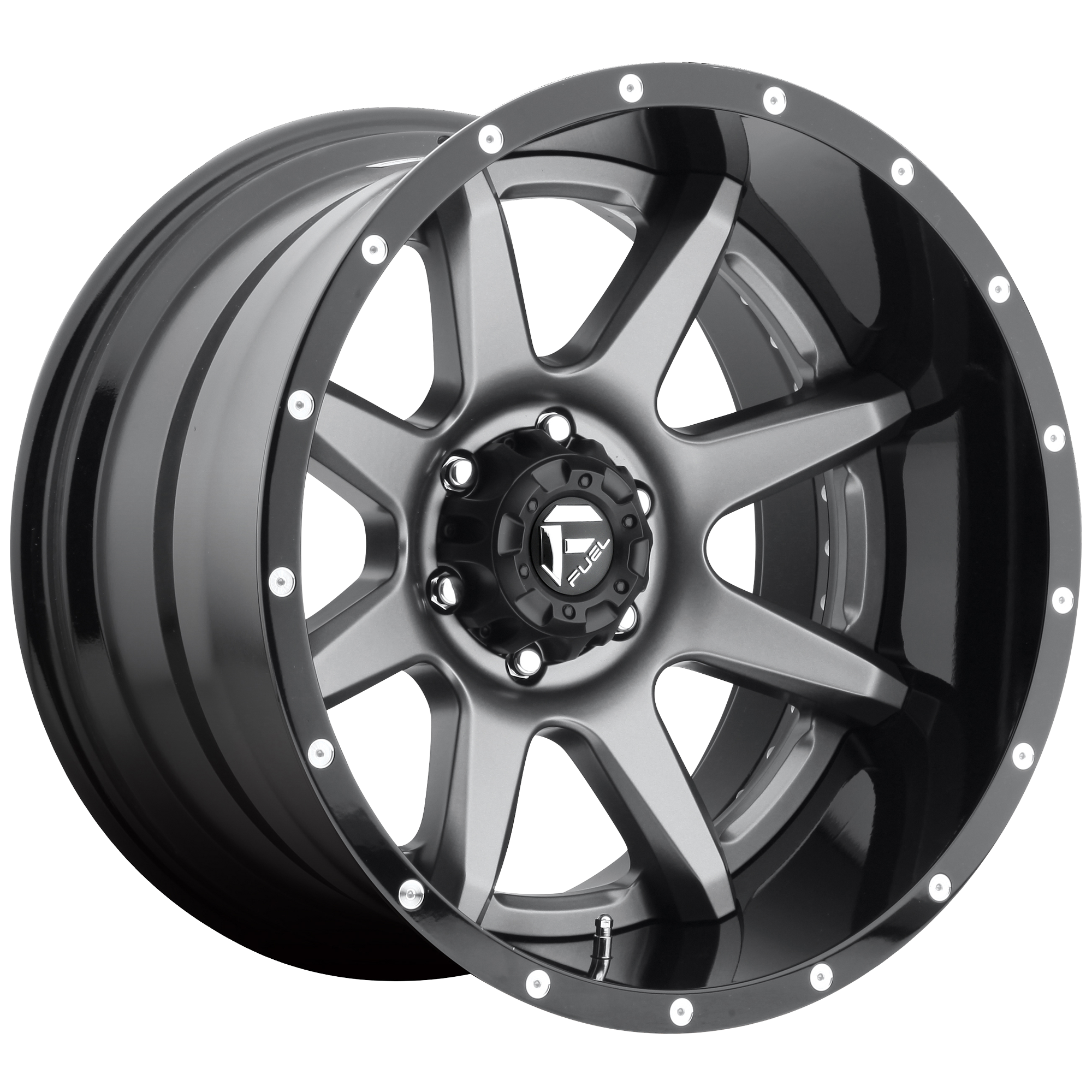 Fuel 20"x10" Non-Chrome Matte Gunmetal Black Lip Custom Wheel ARSWCWD23820005647