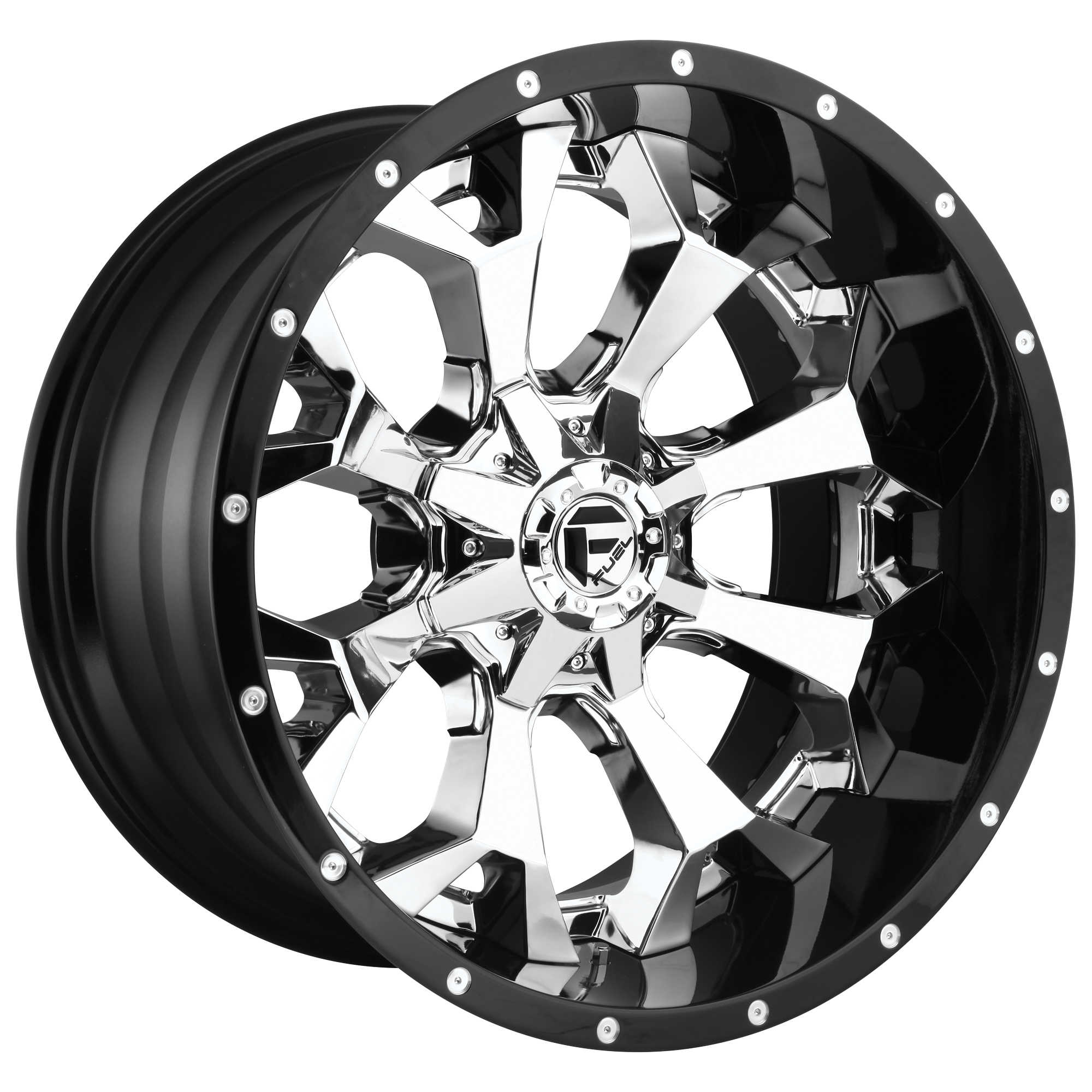 Fuel 20"x10" Non-Chrome Chrome Plated Gloss Black Lip Custom Wheel ARSWCWD24620001747