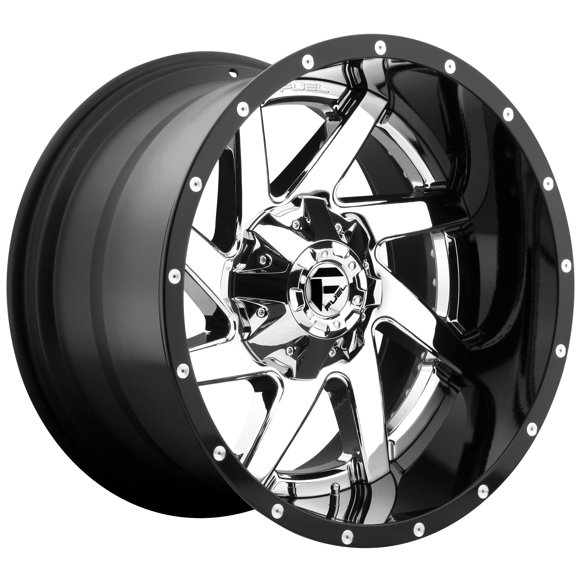 Fuel 22"x14" Non-Chrome Chrome Plated Gloss Black Lip Custom Wheel ARSWCWD26322408247