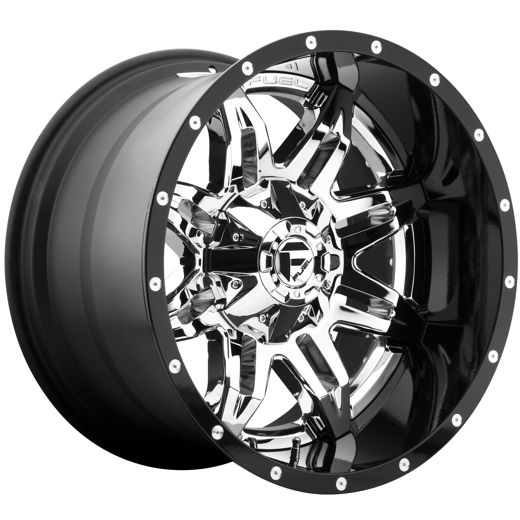 Fuel 20"x10" Non-Chrome Chrome Plated Gloss Black Lip Custom Wheel ARSWCWD26620001847