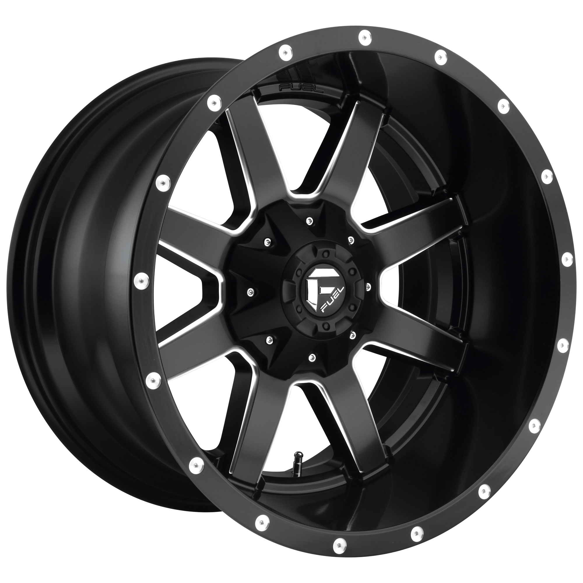 Fuel 16"x6.5" Non-Chrome Matte Black Milled Custom Wheel ARSWCWD53816653656