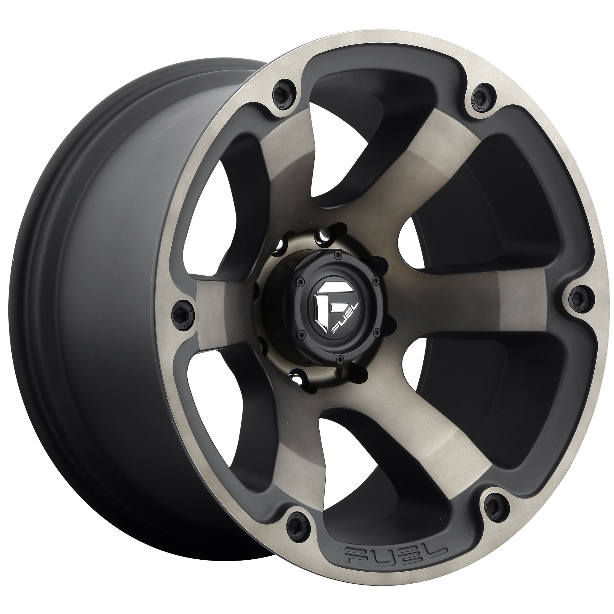 Fuel 16"x8" Non-Chrome Matte Black Double Dark Tint Custom Wheel ARSWCWD56416808345