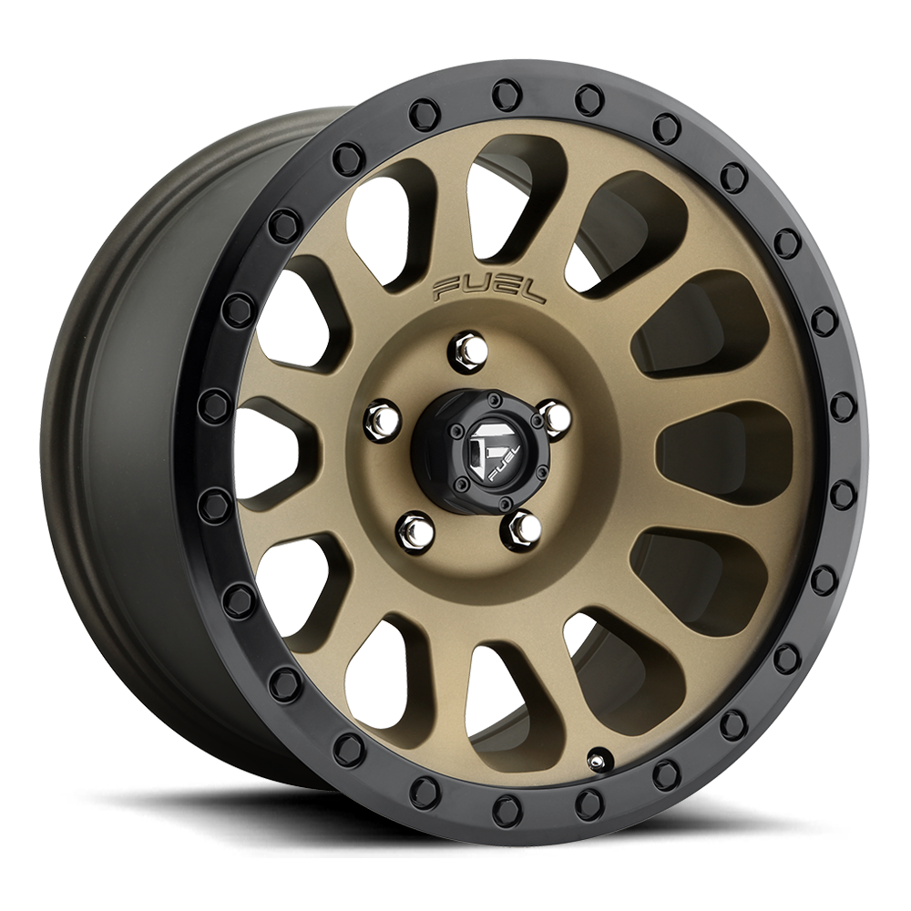 Fuel 17"x8.5" Non-Chrome Matte Bronze Black Bead Ring Custom Wheel ARSWCWD60017858350