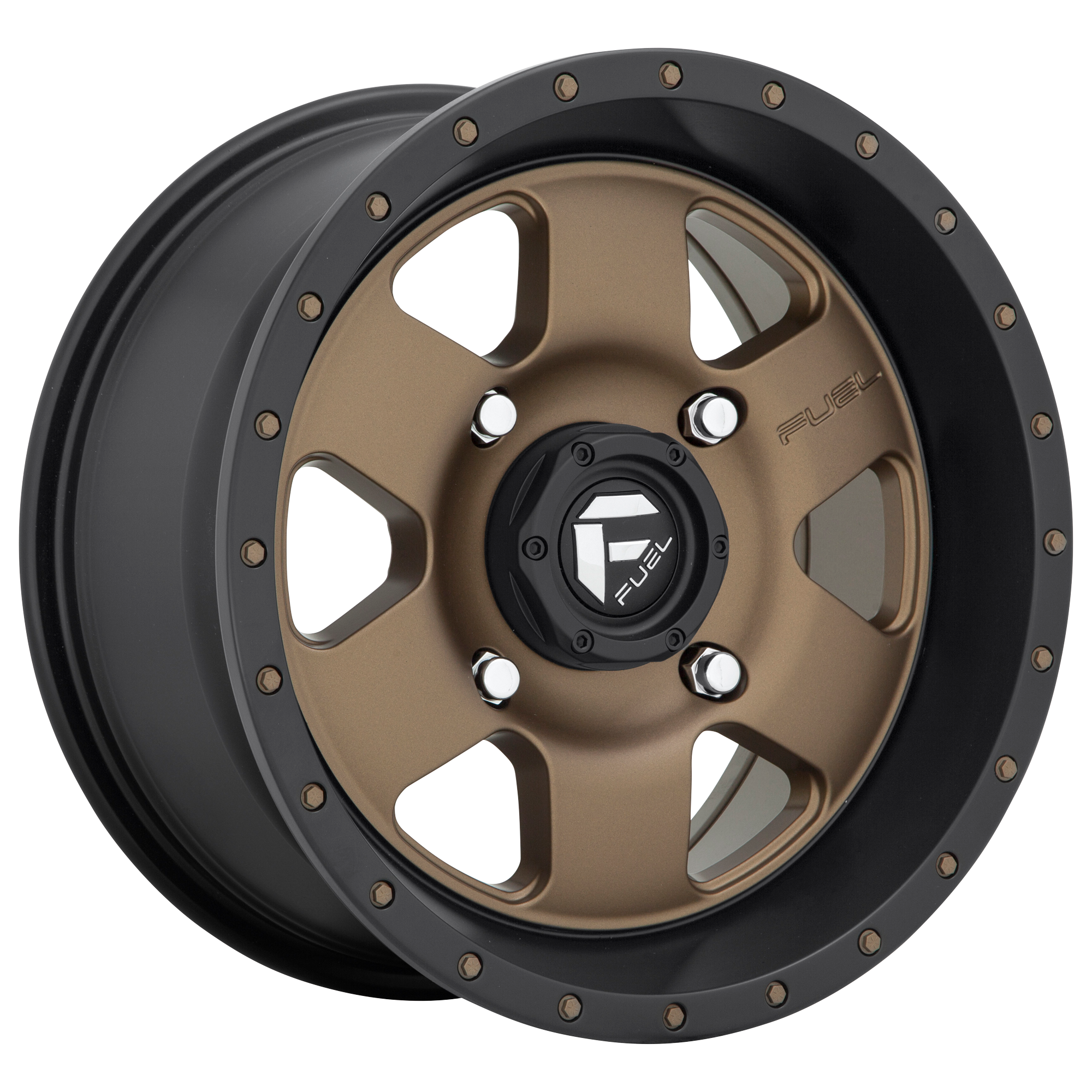 Fuel 18"x9" Non-Chrome Matte Bronze Black Bead Ring Custom Wheel ARSWCWD61718908345