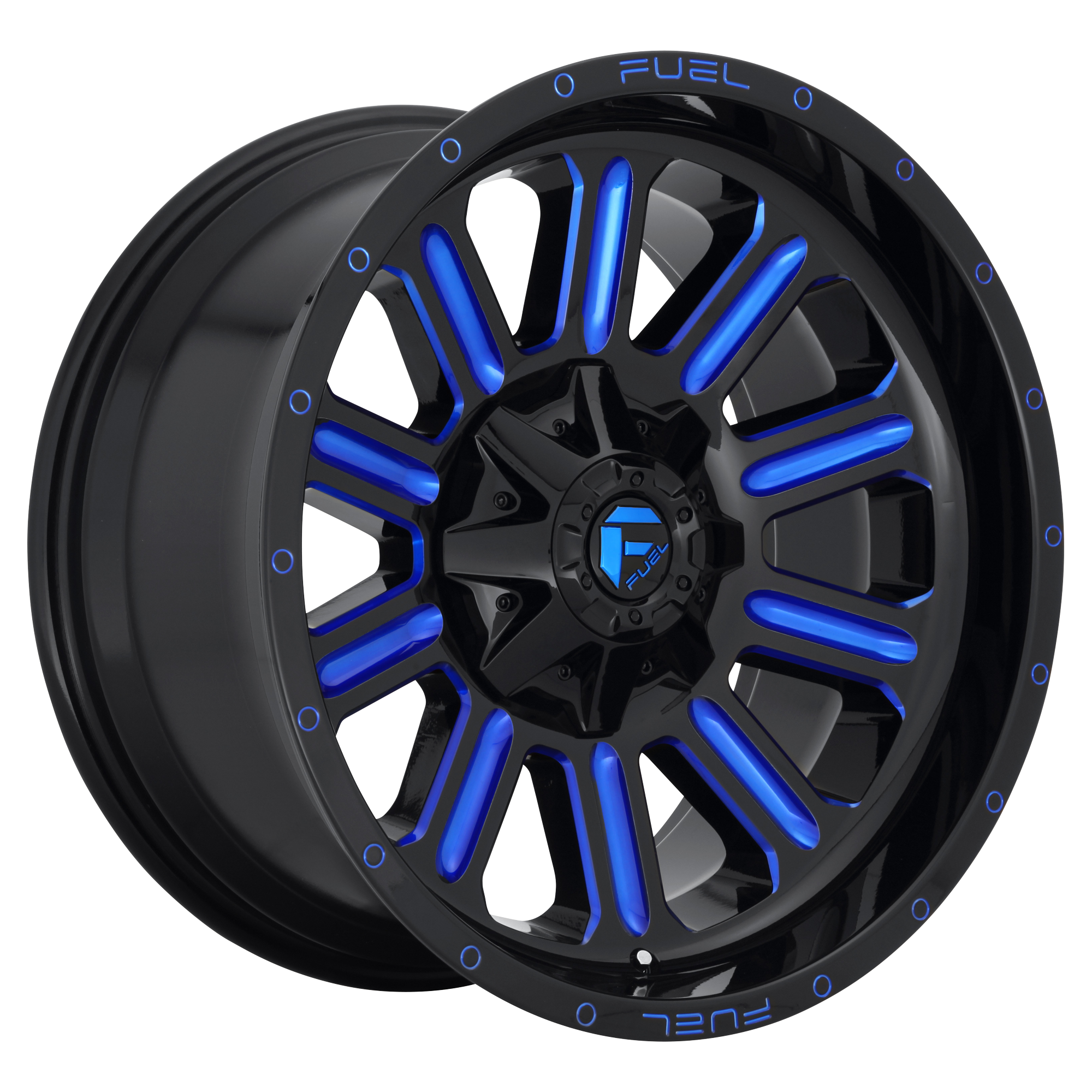 Fuel 18"x9" Non-Chrome Gloss Black Blue Tinted Clear Custom Wheel ARSWCWD64618902645