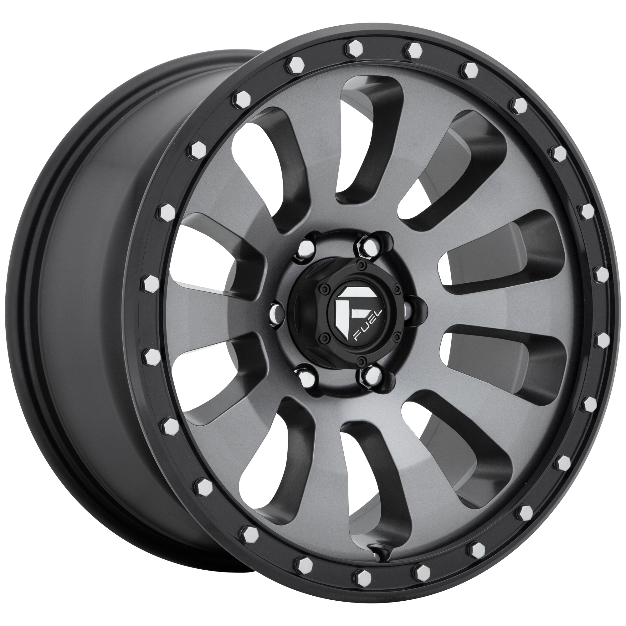 Fuel 18"x9" Non-Chrome Matte Gunmetal Black Bead Ring Custom Wheel ARSWCWD64818905657