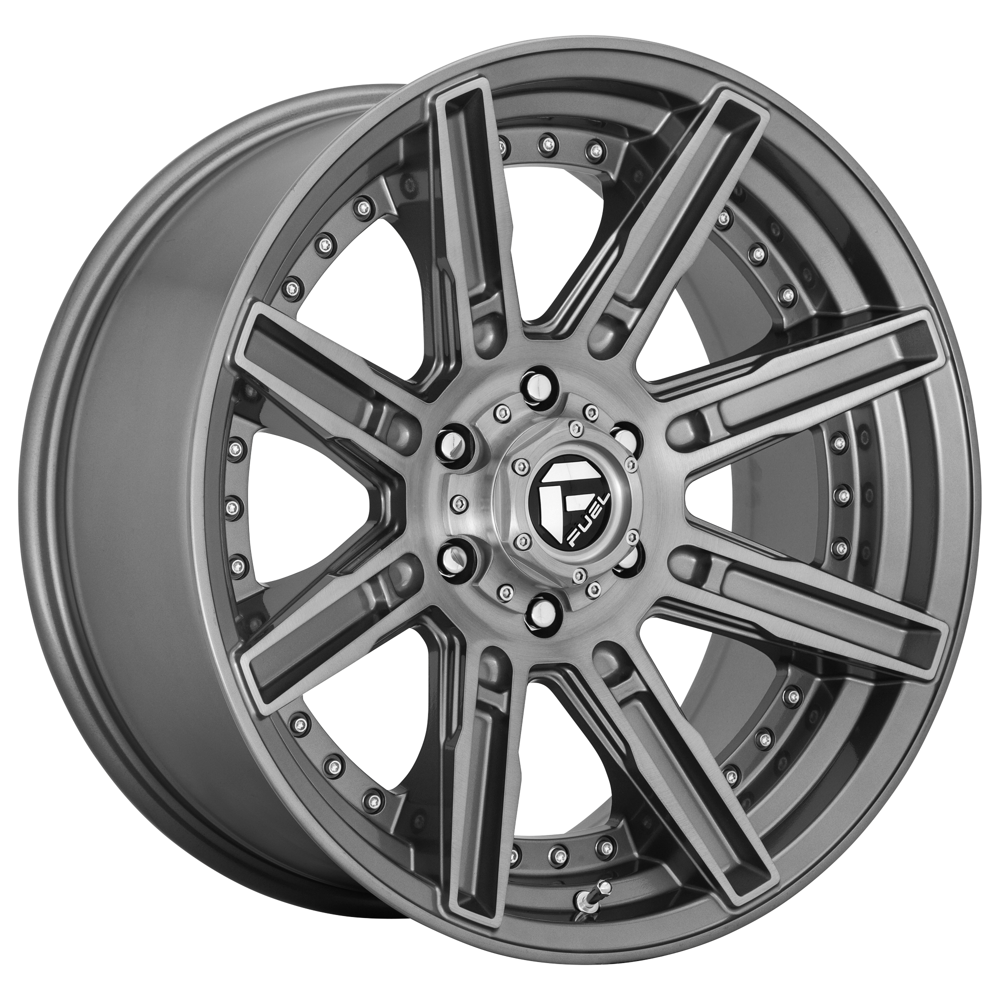 Fuel 20"x10" Non-Chrome Brushed Gunmetal Tinted Clear Custom Wheel ARSWCWD71020001747