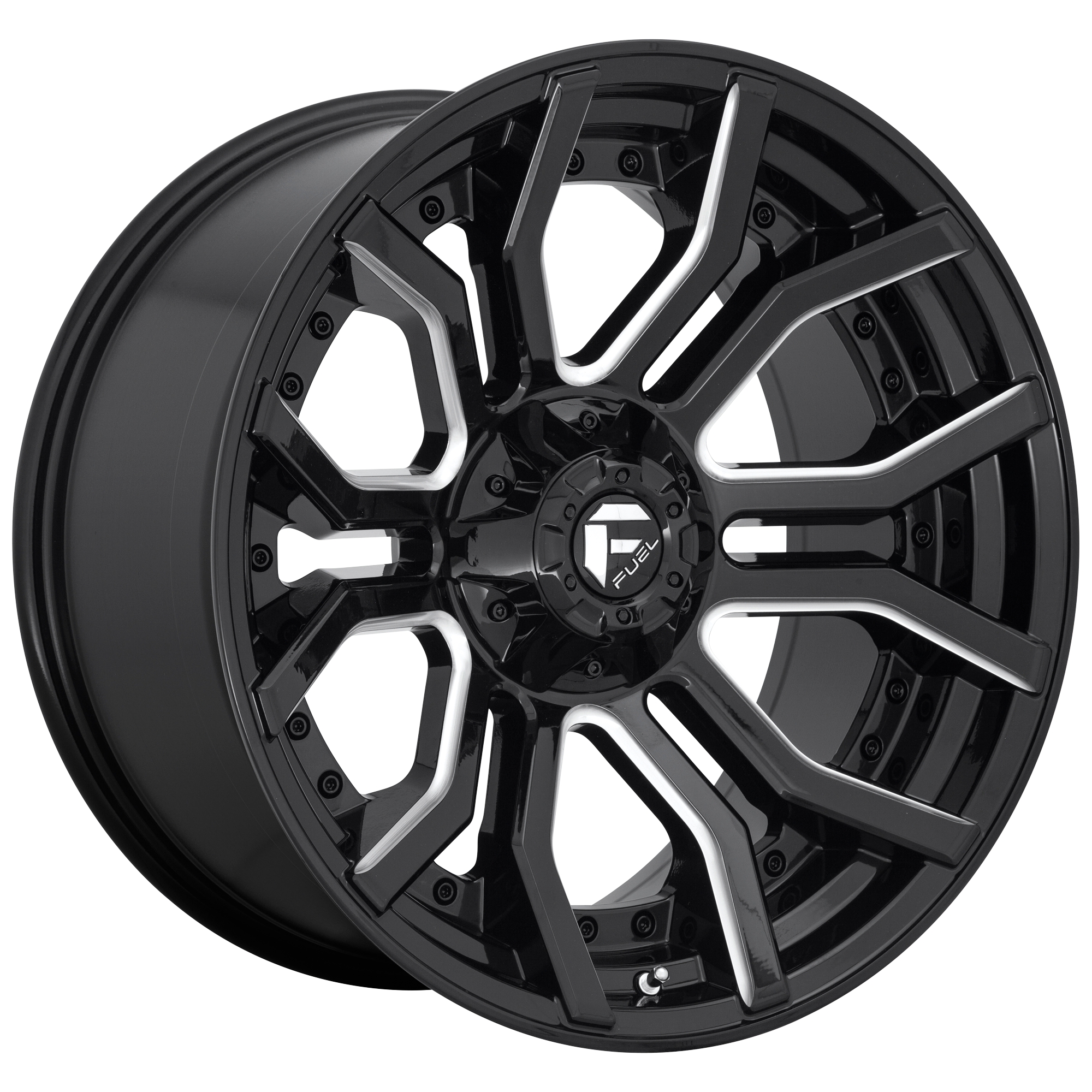 Fuel 20"x10" Non-Chrome Gloss Black Milled Custom Wheel ARSWCWD71120001747