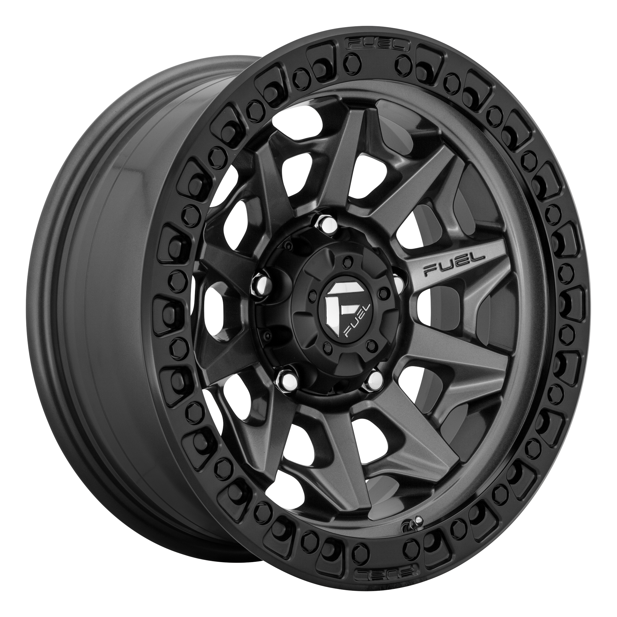Fuel 18"x9" Non-Chrome Matte Gunmetal Black Bead Ring Custom Wheel ARSWCWD71618901757