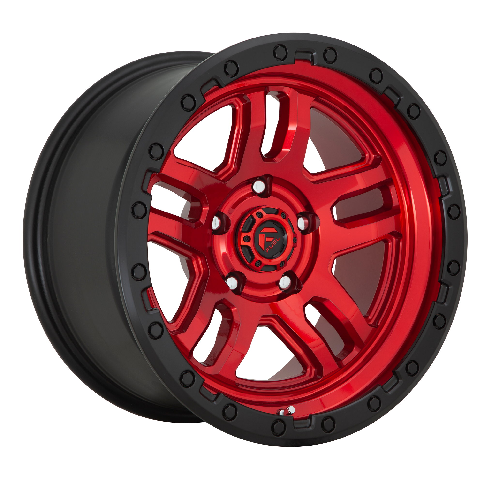 Fuel 17"x9" Non-Chrome Candy Red Black Bead Ring Custom Wheel ARSWCWD73217908450