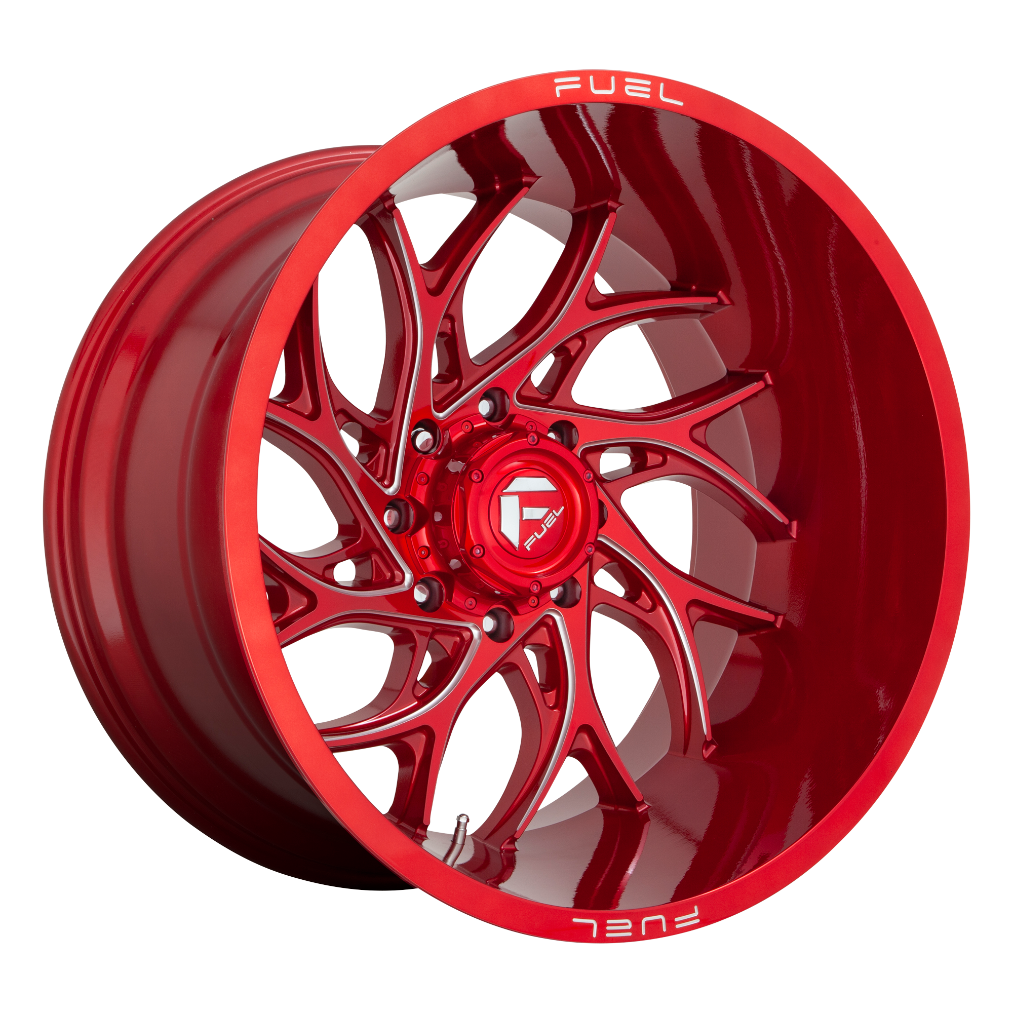 Fuel 24"x14" Non-Chrome Candy Red Milled Custom Wheel ARSWCWD7422440B445