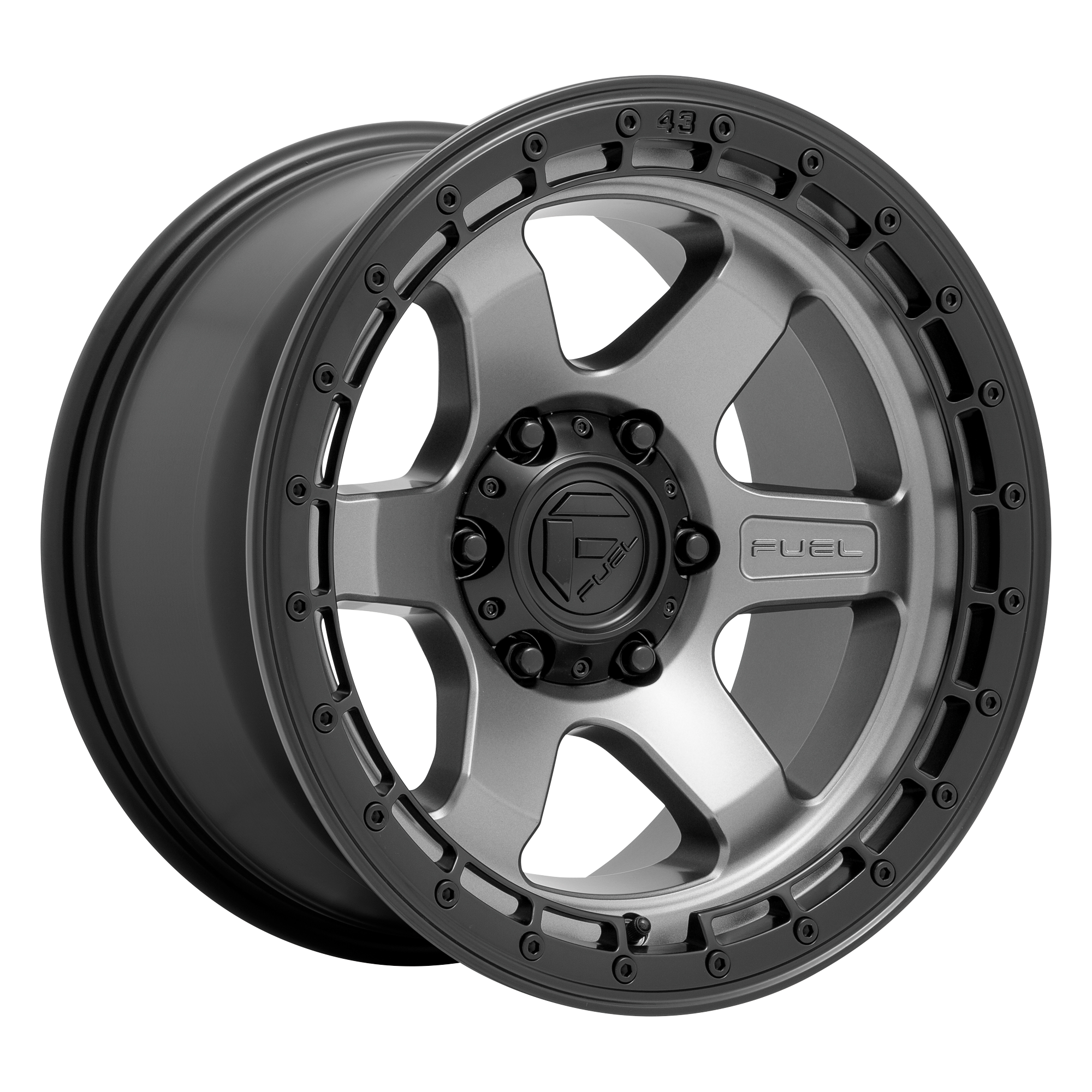 Fuel 17"x9" Non-Chrome Matte Gunmetal With Black Ring Custom Wheel ARSWCWD75217909450