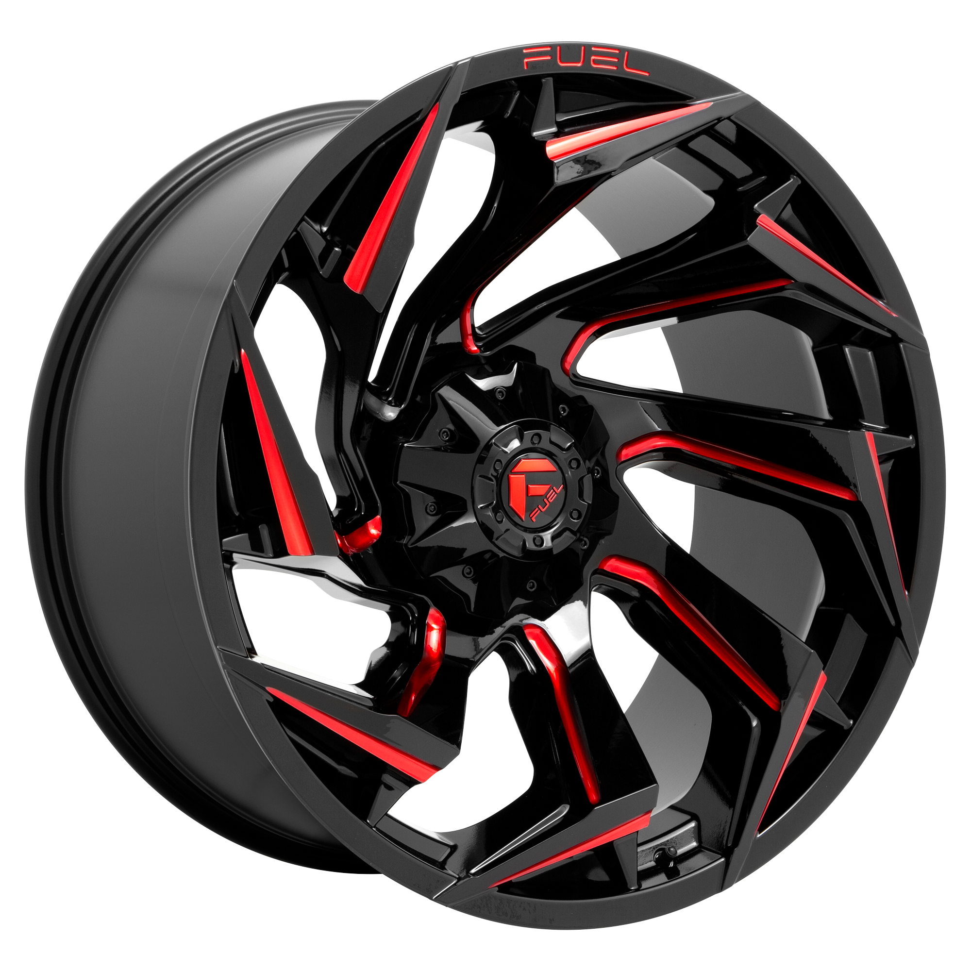 Fuel 15"x8" Non-Chrome Gloss Black Milled With Red Tint Custom Wheel ARSWCWD75515800437